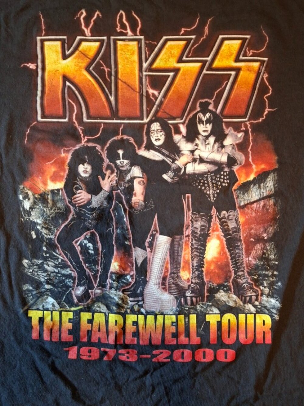 KISS Vintage 2000 Farewell Shirt XXL bought at show in Raleigh NC 2000